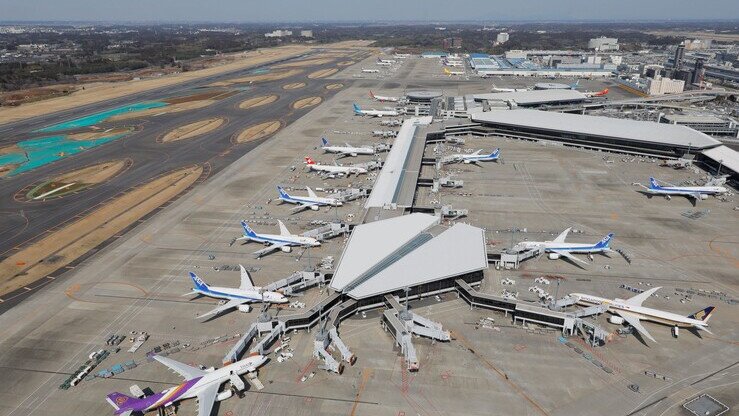 Aerial view Narita International Airport