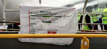 Vaccine arrival BLR Airport