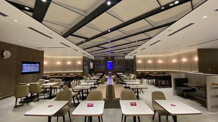 Refurbished Plaza Premium Lounge at Domestic Departures of GMR Hyderabad International Airport