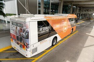 electric bus at Brisbane Airport
