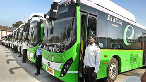 Forty electric bus fleet have been introduced for city side passengers to commute between the airport and Hyderabad City.
