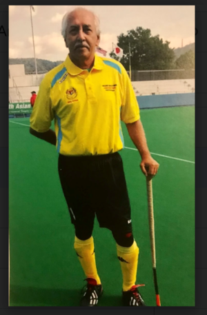 Tan Sri Bashir on the hockey field