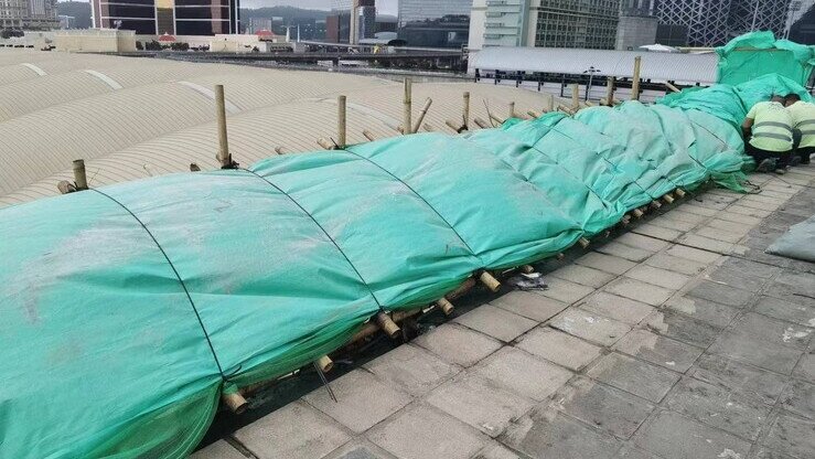 Inspected On Bamboo Scaffolding Platforms To Ensure The Structure Is Intact And Stable