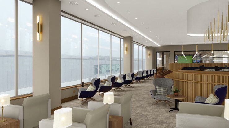 Plaza Premium Lounge Edinburgh - Lounge area (rendering image)