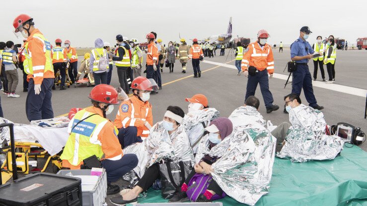 Hong Kong International Airport Conducted Aircraft Crash and Rescue Exercise on the Third Runway