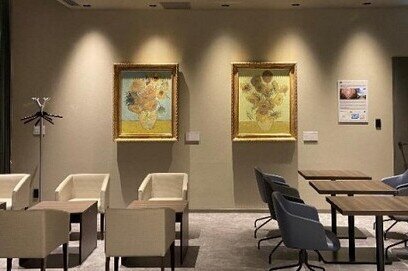 japan airport, kansai airports, Otsuka Museum of Art, Sunflowers, Van Gogh Masterpiece