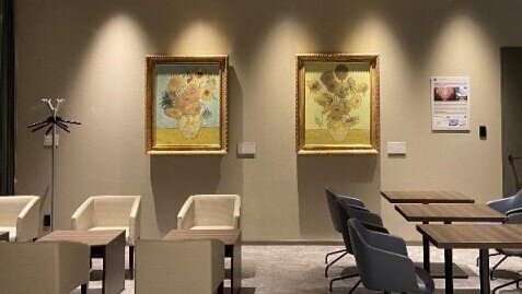 japan airport, kansai airports, Otsuka Museum of Art, Sunflowers, Van Gogh Masterpiece