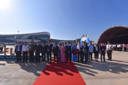 Inauguration ceremony for infrastructure projects and the first flight operation at Long Thanh International Airport